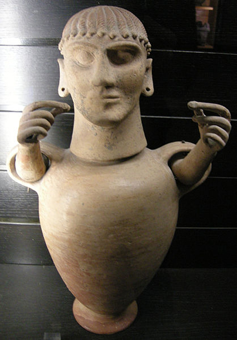 Etruscan Canopic Urn from Chiusi. Louvre Museum.