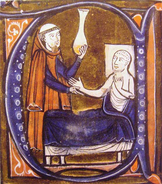 European depiction of the Persian doctor Al-Razi in Gerardus Cremonensis, circa 1250s. (Public domain)