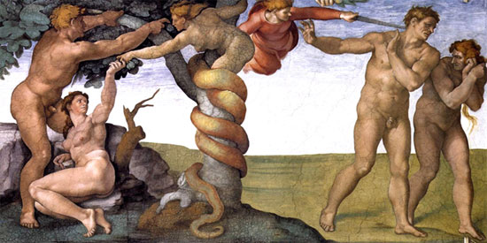 The Fall and Expulsion of Adam - Michaelangelo