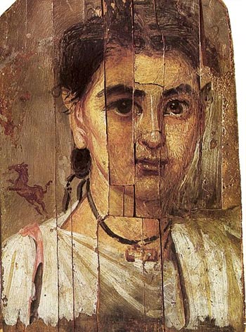 Fayum portrait of a boy during the Roman occupation of Egypt