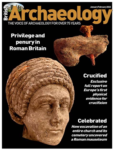 The Fenstanton Roman-British cemeteries and the first evidence of crucifixion in the UK was so important that it made the cover of the prestigious British Archaeology magazine. (British Archaeology Magazine)