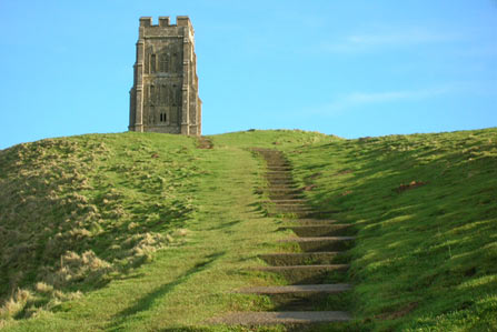 The summit of Glastonbury Tor