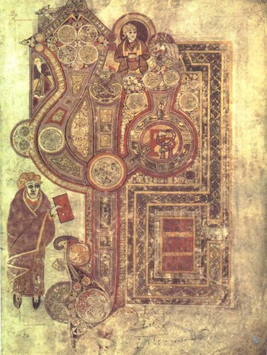 Gospel of Matthew from the Book of Kells is now thought to be the work of a different scribe