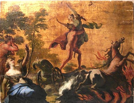 Hades taking Persephone into the Underworld