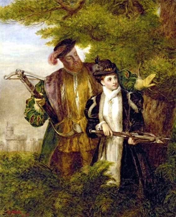 Initially King Henry VIII was ‘bewitched’ with Anne Boleyn by William Powell Frith (1903) (Public Domain)