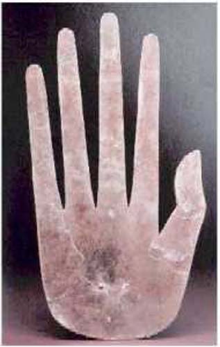 Hopewell mica hand. (Public Domain)