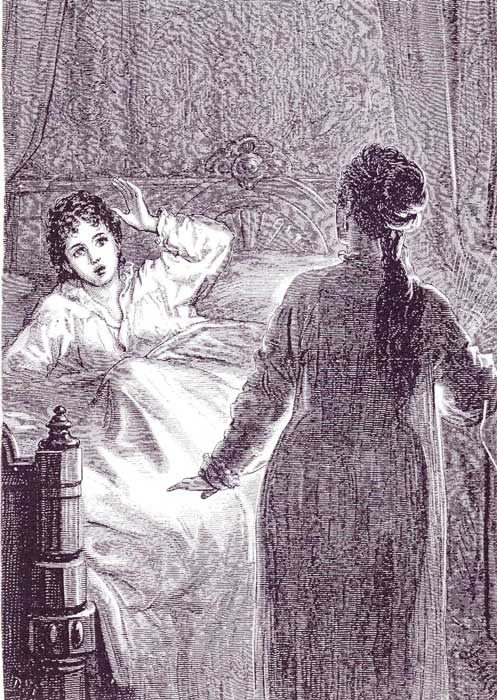 Illustration of Carmilla by David Henry Friston. (Public domain)