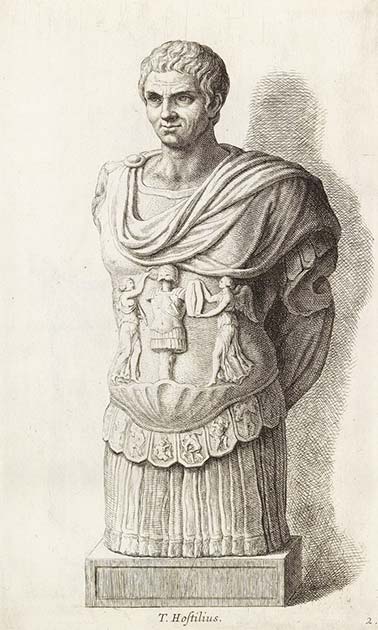 Illustration of a sculpture of Tullus Hostilius. (Public domain)