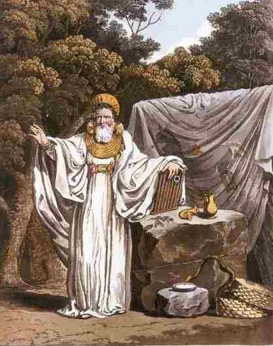 Imaginative illustration of 'An Arch Druid in His Judicial Habit'. (Public Domain)