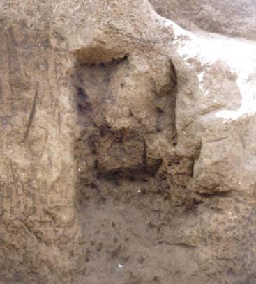 Infant bones were found in this niche.