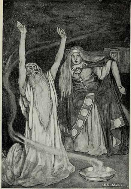 Irish druids were often thought to have magic powers, but Mug Ruith was powerful even for a druid (Internet Archive Book Images / Public Domain)