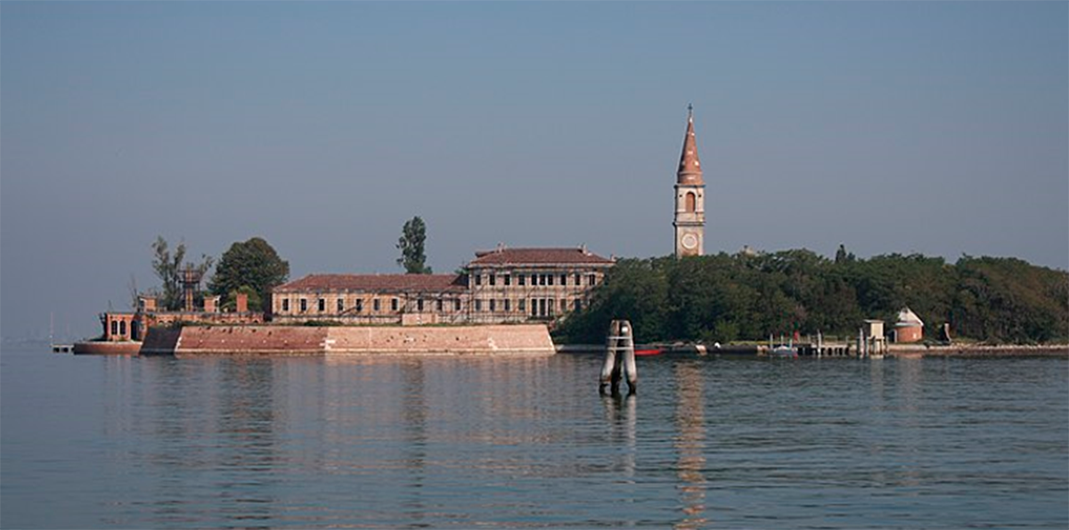 The Island of Poveglia where many deaths occurred during the Great Plague and later as an asylum. Source: Public Domain