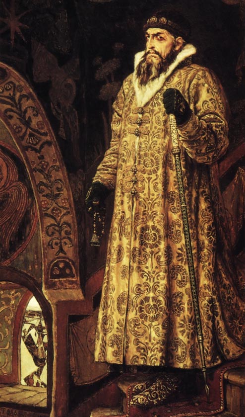 Ivan the Terrible, an 1897 painting by Viktor Vasnetsov; other cultures had nicknames, but American scholar Paul Peterson says they are not as well-recorded as old Norse nicknames. 