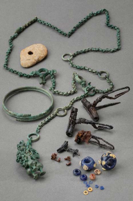 Jewelry buried with the Celtic woman. (Zurich archaeology department)