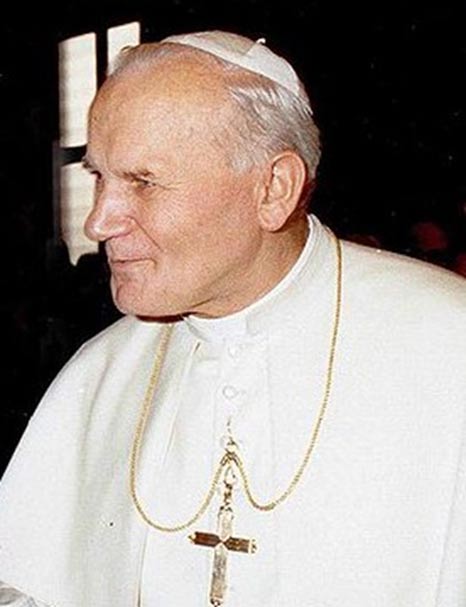 A 1980 photo of John Paul II in Rome, Italy.