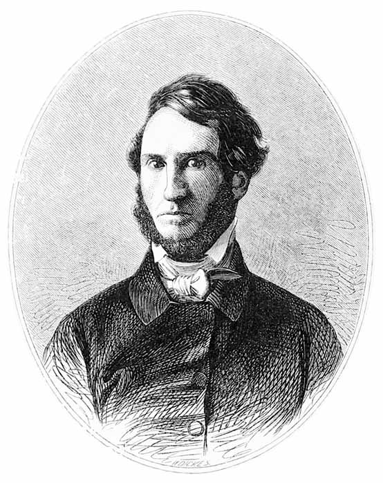 John Lloyd Stephens de la edición británica Incidents of travel in Central America, Chiapas and Yucatan publicado en 1854 (dominio público)