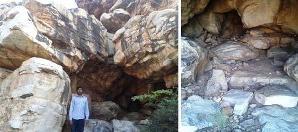 K. Reddy in front of cave 3