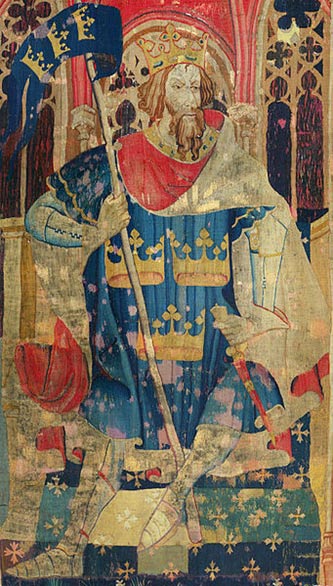 King Arthur as one of the Nine Worthies, detail from the 