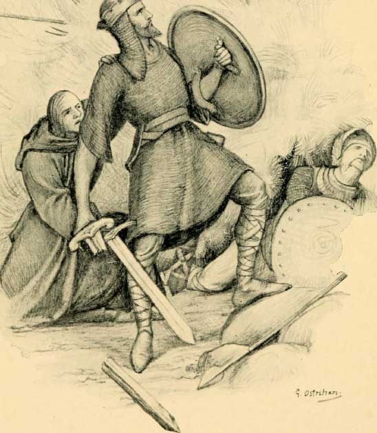 King Athelstan at the Battle of Brunanburh  (Public Domain)