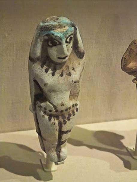 A Late Bronze Age female figurine. 
