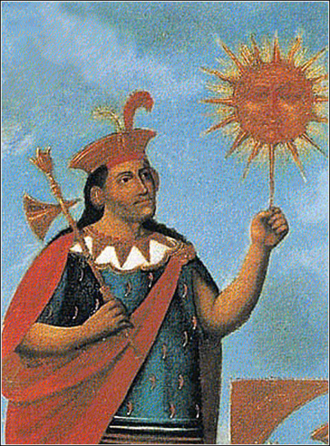 Manco Capac, detail of ‘Genealogy of the Incas’ 