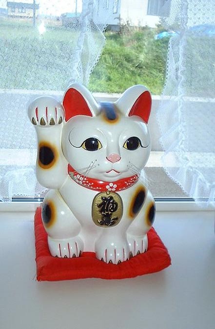 A Maneki Neko in Hokkaido, Japan.