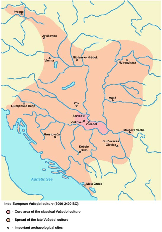 Map of the Vučedol culture.