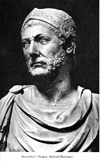A marble bust, reputedly of Hannibal. Capua, Italy. (Public Domain)