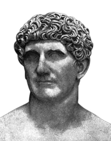 Bust of Mark Antony in Vatican City.
