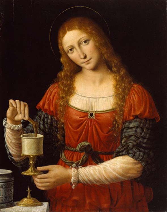 Mary Magdalene with her Sacred Jar by the fifteenth-century Italian painter Andrea Solari.
