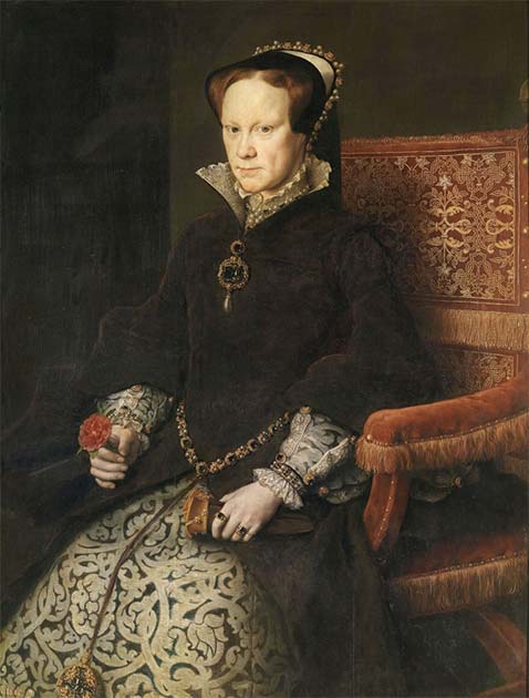 Mary I, known as Bloody Mary has been remembered as one of the most brutal Tudors. (Public domain)