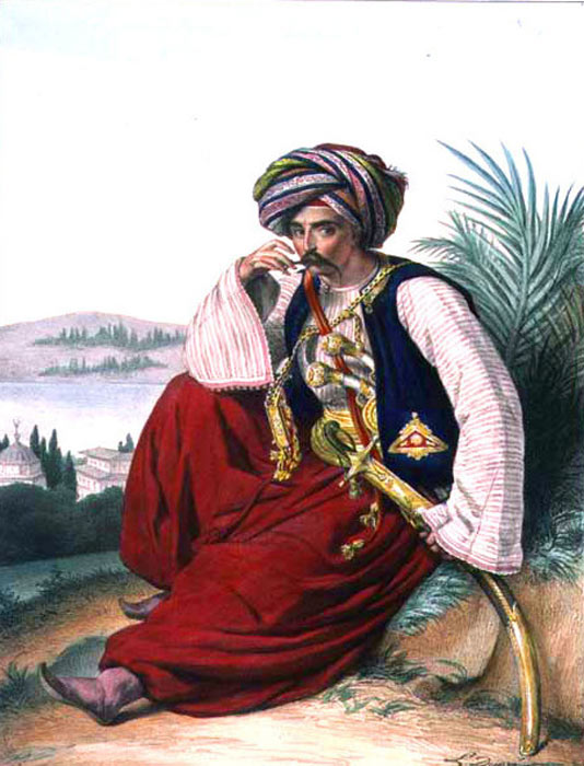A Muslim Greek Mamluk portrayed by the French painter Louis Dupré in 1825. (Louis Dupré / Public domain)