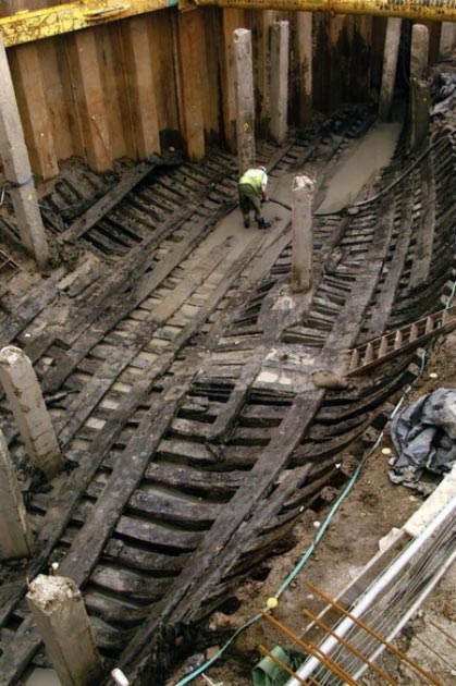 The Newport Medieval Ship being excavated and restored. (Friends of the Newport Ship)