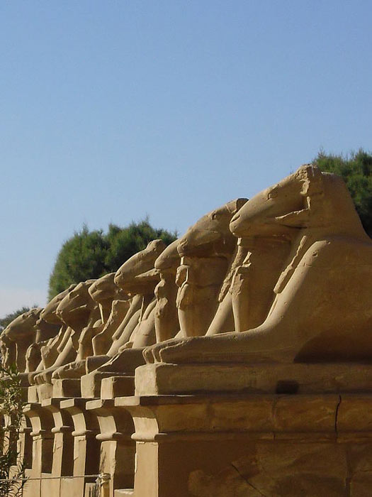 In November 2021, the Egyptian Ministry of Tourism and Antiquities opened the newly restored Avenue of the Sphinxes a 3,000-year-old road that connects the Karnak Temple with the Luxor Temple. (Sara Nabih / CC BY-SA 4.0)