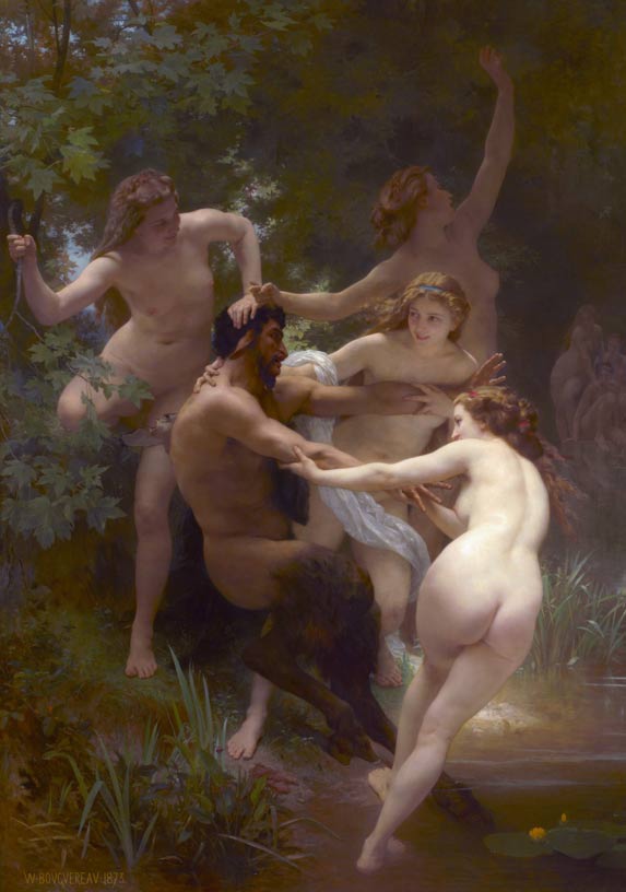 Nymphs and Satyr, an 1873 painting by William-Adolphe Bouguereau 