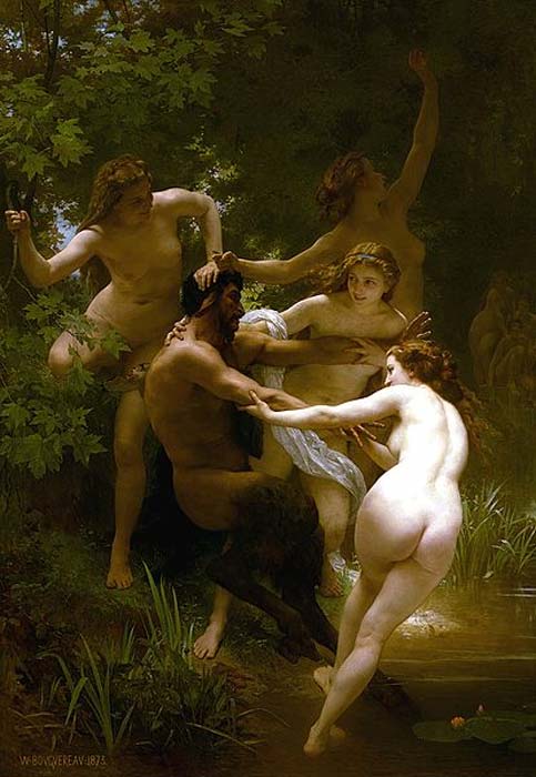 Nymphs and Satyr by William-Adolphe Bougeureau 1873