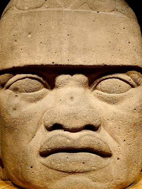 An Olmec colossal stone head discovered in San Lorenzo. Experts believe that these stone heads are portraits of important Olmec rulers. (Bruno Rijsman / CC BY-SA 2.0)