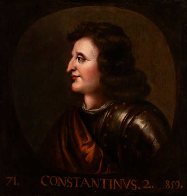 Painting of Scottish King Constantine II by Jacob Jacobsz de Wet II, late 17th century. Constantine allied with Olad Guthfrithson against Athelstan. (Public Domain)