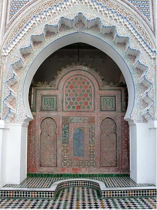 Part of the University of Al- Qarawiyyin in the city of Fes, Morocco. 
