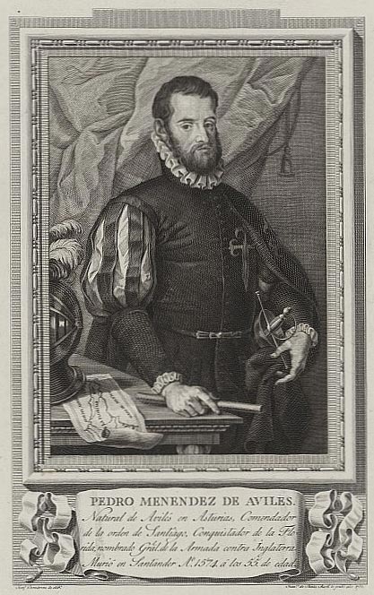Spanish admiral Pedro Menéndez de Avilés (1519-1574) by Francisco de Paula Martí (1762-1827)