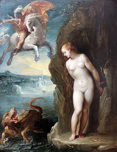 Perseus frees Andromeda, by Giuseppe Cesari. (Public domain)