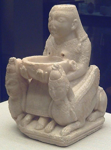 Phoenician figure representing an ancient Mideastern deity, probably the goddess Astarte. 7th Century BC.