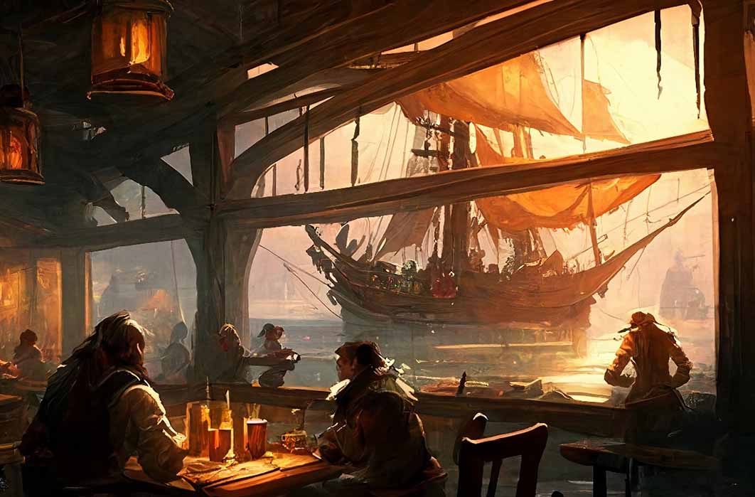 Top Image: Pirates in a tavern (smile4u/Adobe Stock)