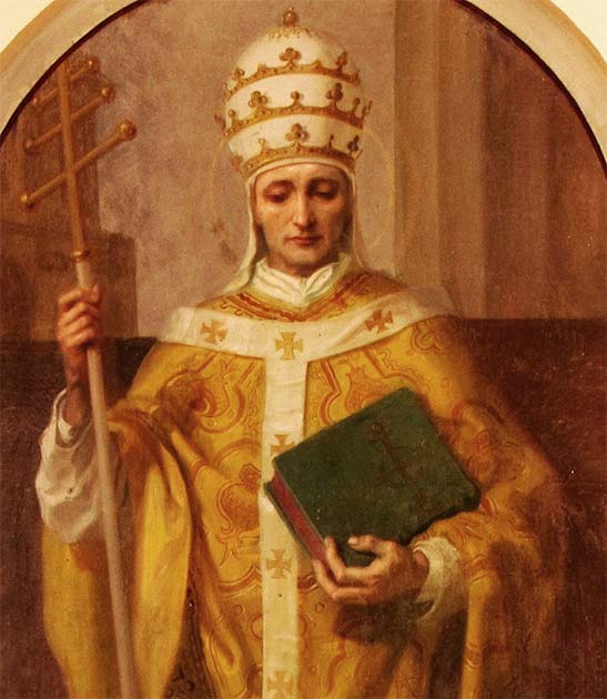 Pope Leo IX (1049–1054) was a key figure during the Great Schism. While his papacy set the stage for tensions, the formal split occurred after his death, marked by mutual excommunications in 1054. (Public domain)