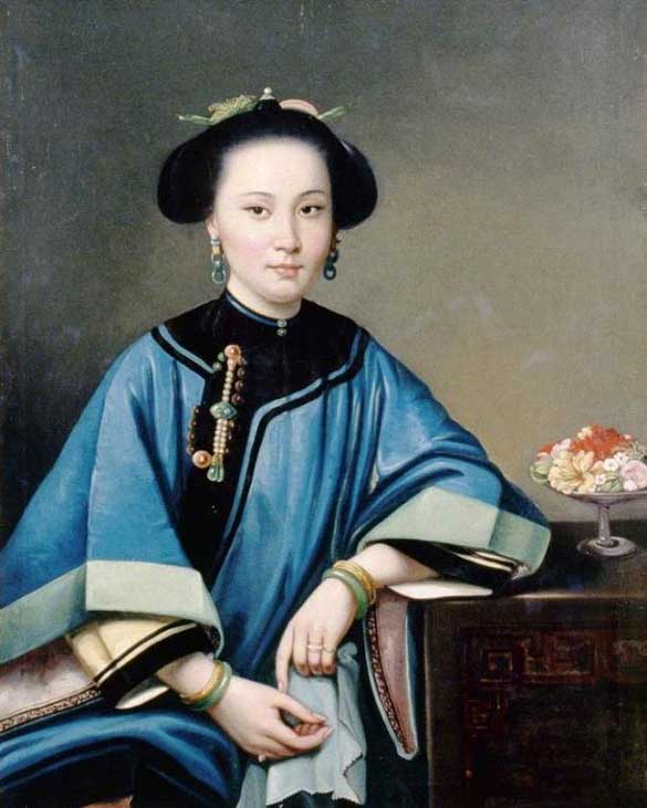 Portrait of a concubine, by Chinese painter Lam Qua, 1864. (Public Domain )