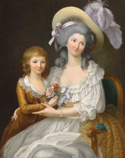 Retrato de los hijos de María Antonieta, María Teresa y Luis XVII. (Dominio publico)