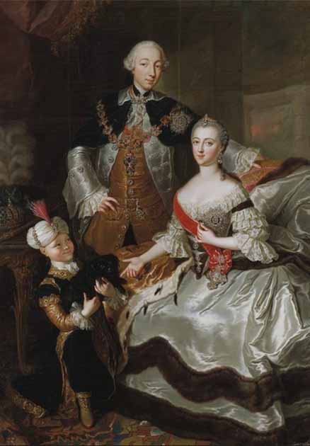 Portrait of Peter III with Catherine the Great, 1756.  (Public Domain)
