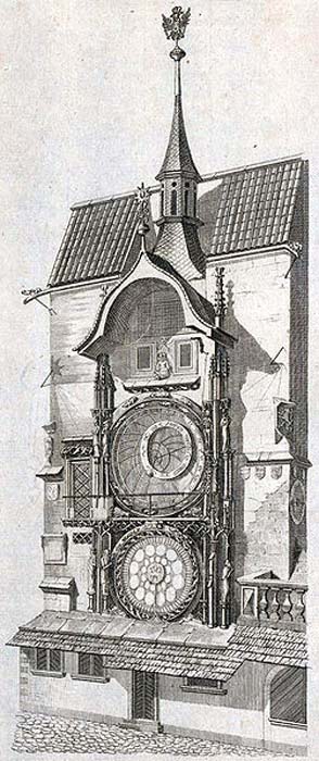 L'horloge astronomique de Prague, v. 1791.