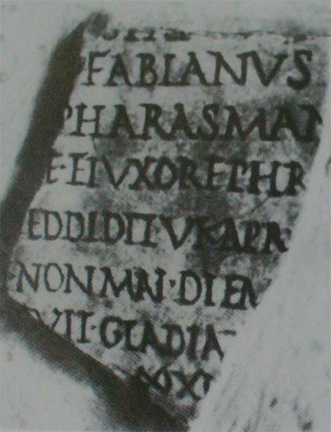 Previously discovered fragment of the Fasti Ostienses that mentions Pharasmanes II of Iberia. PHARASMAN'[ES REX IBERORVM CVM FILIO] E ET VXORE PHR [CVI IMP (ERATOR) ANTONINVS AVG (VSTVS) REGNVM] REDDIDIT Translation: Pharasman [es, the king of Iberia with the son] and his wife Phr [to whom the emp[eror] Antoninus Aug[ustus], the kingdom] restored. (Public Domain)