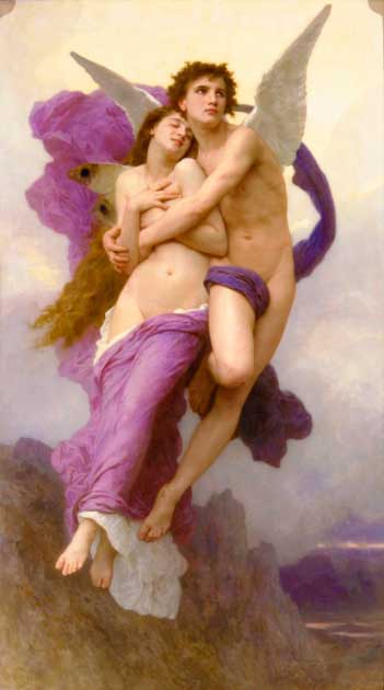 Psyche and Cupid, by William Bouguereau, 1895 (Public Domain)